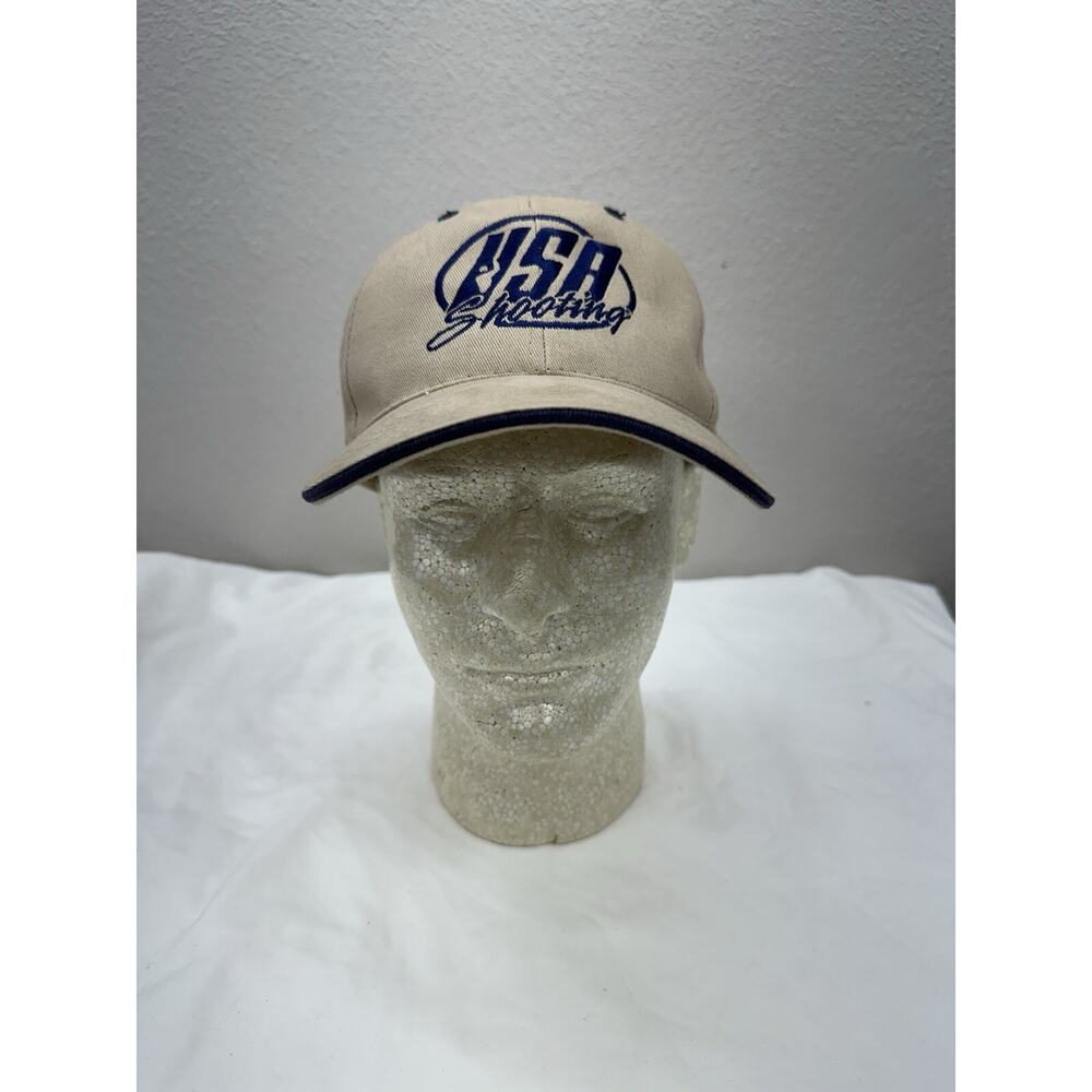 Outdoor Cap Baseball Hat USA Shooting Team Tan Embroidered Adjustable Olympics